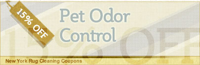 Cleaning Coupons | 15% off pet odor control | New York Rug Cleaning